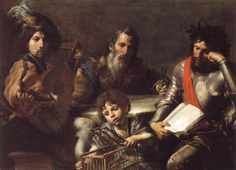VALENTIN DE BOULOGNE The Four Ages of Man oil painting picture